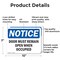 Signmission Door Must Remain Open When Occupied, 10 in W x Rectangle, Aluminum OS-2PACK-NS-A-710-L-11508 - alternate 3